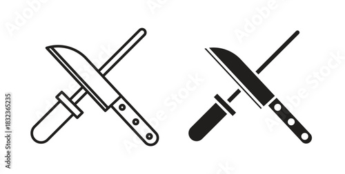 Knife sharpener icon for web and app. vector illustration eps
