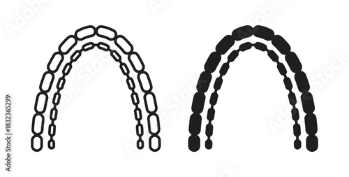Lingual braces icon for web and app. vector illustration eps