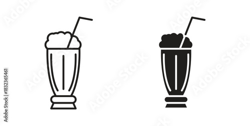 Milkshake icon for web and app. vector illustration eps