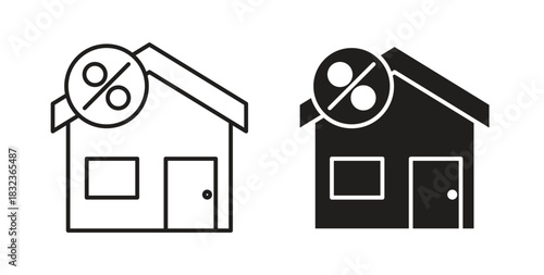 Mortgage rate icon for web and app. vector illustration eps