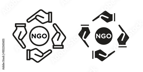 NGO icon for web and app. vector illustration eps