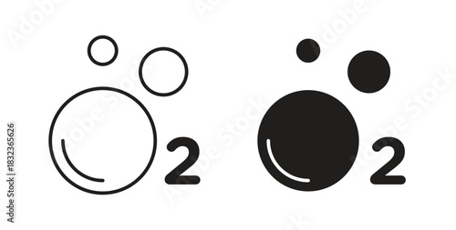 Oxygen O2 icon for web and app. vector illustration eps
