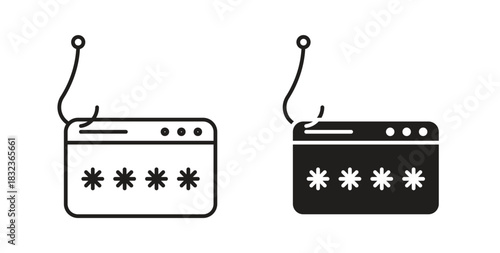 Password phishing icon for web and app. vector illustration eps
