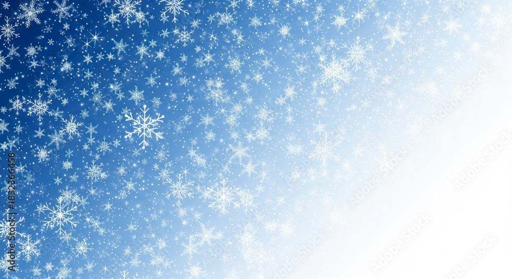 Fototapeta premium Snowfall Drift: Winter Gradient & Flakes