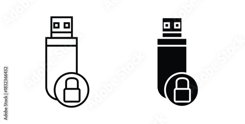 Pendrive security icon for web and app. vector illustration eps