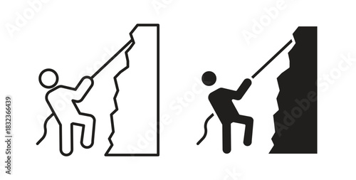 People Climbing icon for web and app. vector illustration eps
