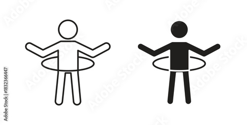 People Hula hop icon for web and app. vector illustration eps