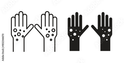 Rash hand icon for web and app. vector illustration eps