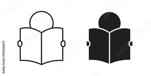 Reading icon for web and app. vector illustration eps