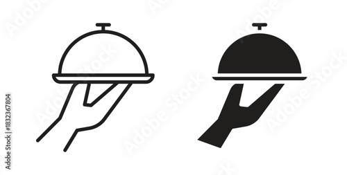 Restaurant Tray icon for web and app. vector illustration eps
