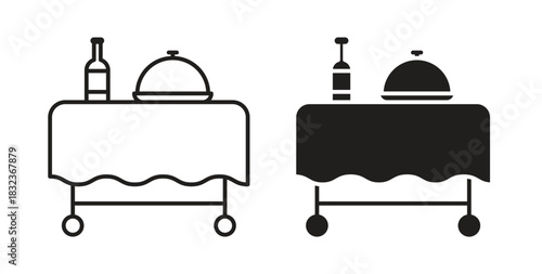Room service icon for web and app. vector illustration eps