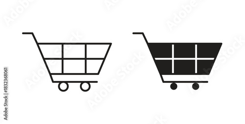 Shopping cart icon for web and app. vector illustration eps