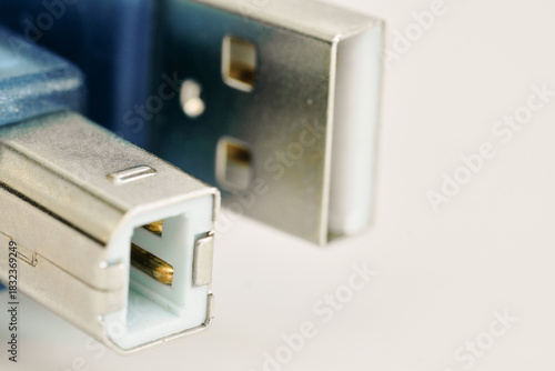 Mini, macro, usb isolated on white background