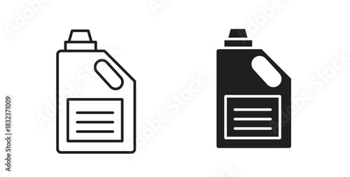 liquid detergent icon concept set. Simple icon collection