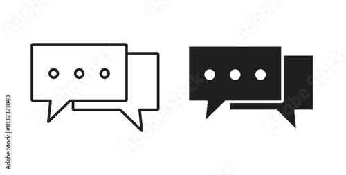 Live chat icon concept set. Simple icon collection