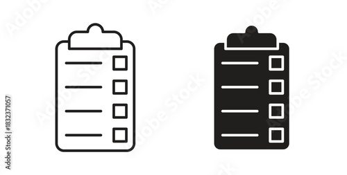 List icon concept set. Simple icon collection