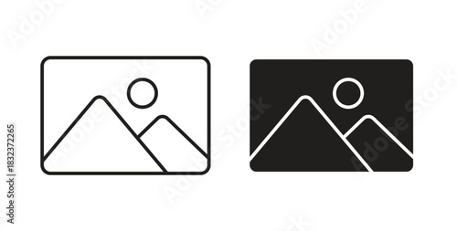 Picture icon concept set. Simple icon collection