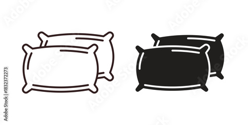 Pillow icon concept set. Simple icon collection