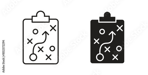 Planning icon concept set. Simple icon collection