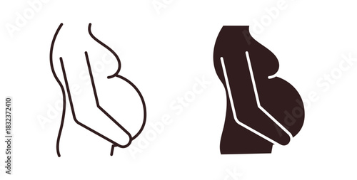 Pregnancy icon concept set. Simple icon collection