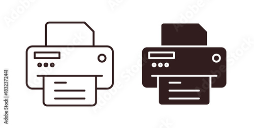 Print icon concept set. Simple icon collection