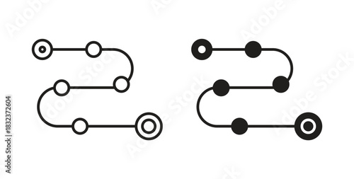 Roadmap icon concept set. Simple icon collection