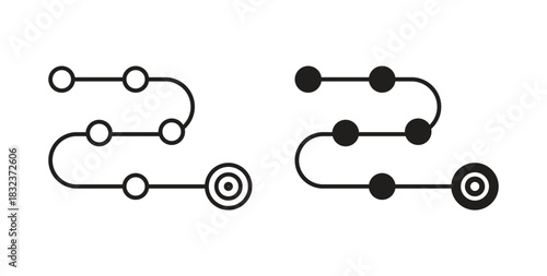 Roadmap icon concept set. Simple icon collection