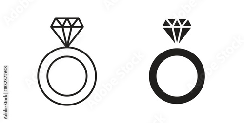 Ring icon concept set. Simple icon collection