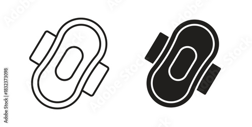 Sanitary pad icon concept set. Simple icon collection