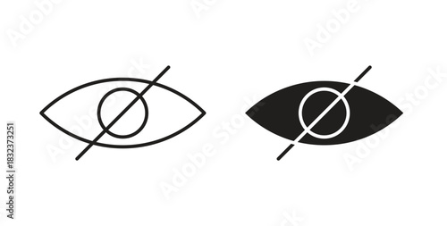 Sensitive content icon concept set. Simple icon collection