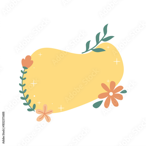 Spring Floral Badge Label Collection