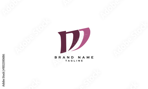 NM MN N AND M Abstract initial monogram letter alphabet logo design	
