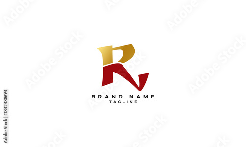 RN NR R AND N Abstract initial monogram letter alphabet logo design	
