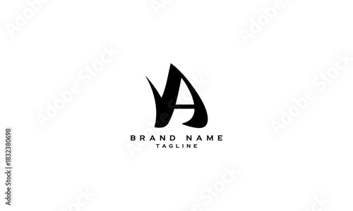 VN NV V AND N Abstract initial monogram letter alphabet logo design	
