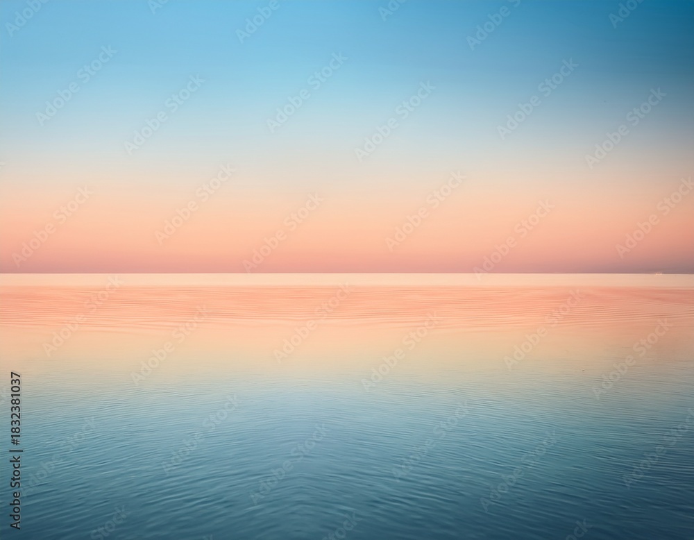 Obraz premium symmetrical subtle peach to light blue gradient background