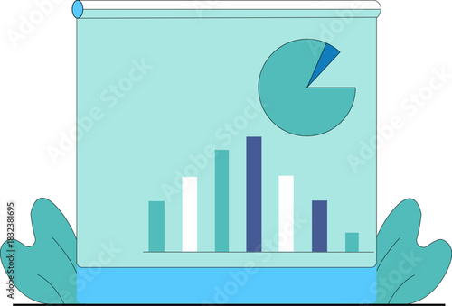 Presentation with charts and graphs for business and financial analysis