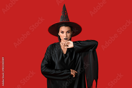 Beautiful young witch on re...