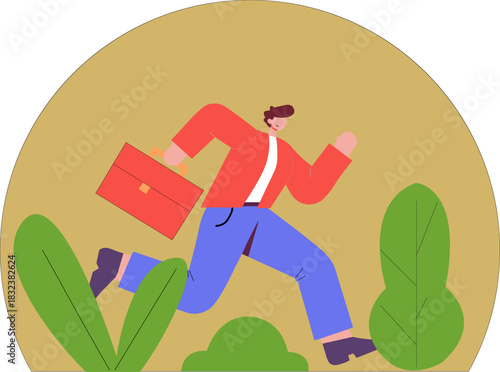 Man working on laptop at desk with clock, representing work time and deadlines