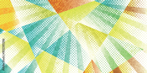 カラフル　和柄　幾何学　模様　背景