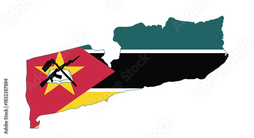 The Flag of Mozambique An Overview of the National Symbol, Featuring Map & Weaponry Imagery