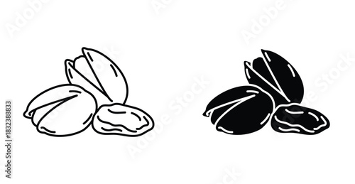 Pistachio icon graphic design. Vector icon illustrations
