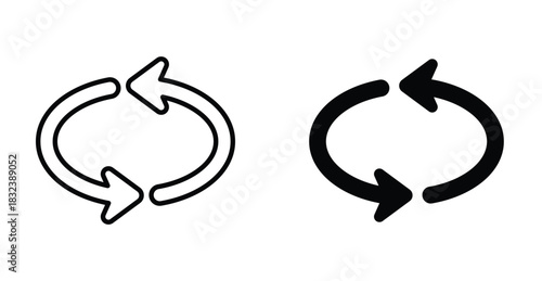 Repeat icon graphic design. Vector icon illustrations