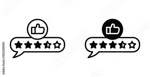 Review star icon graphic design. Vector icon illustrations