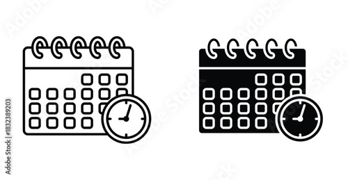 Schedule icon graphic design. Vector icon illustrations