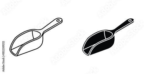 Scoop icon graphic design. Vector icon illustrations