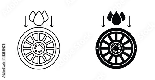 Sewer drain icon graphic design. Vector icon illustrations