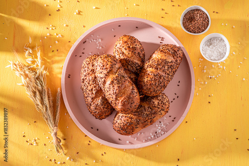 Healthy and hot flax seed b...