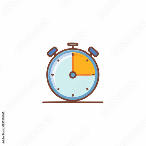 Cartoon Alarm Clock Vector Illustration Showing Duration Or Deadline, Time Concept