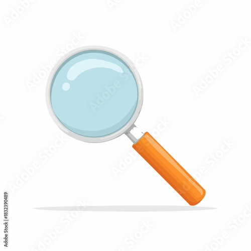 Magnifying Glass with Orange Handle for Investigation and Research Tool