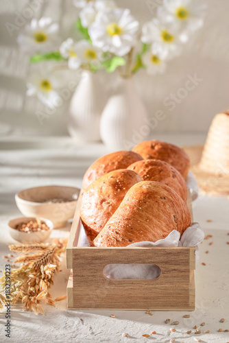 Fresh and homemade buns fre...